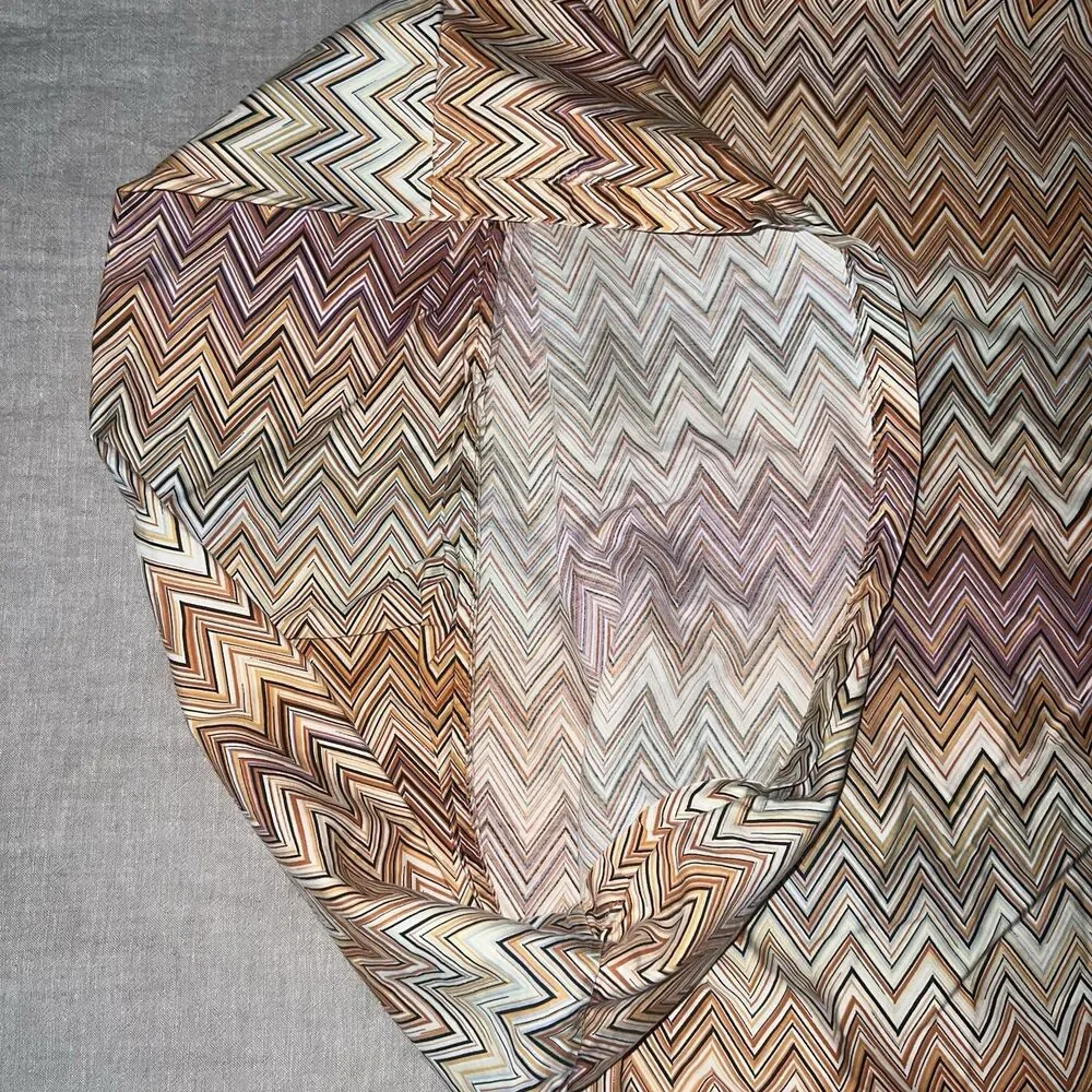 MISSONI HOME John Chevron ZigZag King Flat Sheet & 2 King Pillowcases 20X38”